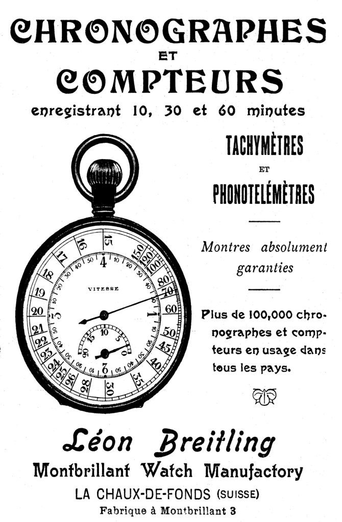 Breitling - Реклама Breitling Vitesse в 1905 году