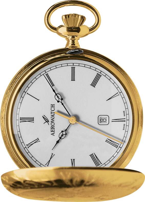 Мужские часы Aerowatch Pocket 42796 JA01, механизм кварцевый, циферблат белый, браслет  — Изображение 1