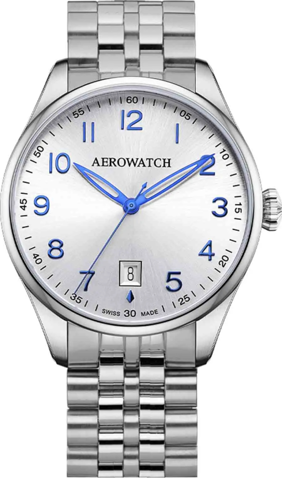 Мужские часы Aerowatch Les Grandes Classiques 42997 AA01 M, механизм кварцевый, циферблат , браслет нержавеющая сталь — Изображение 1