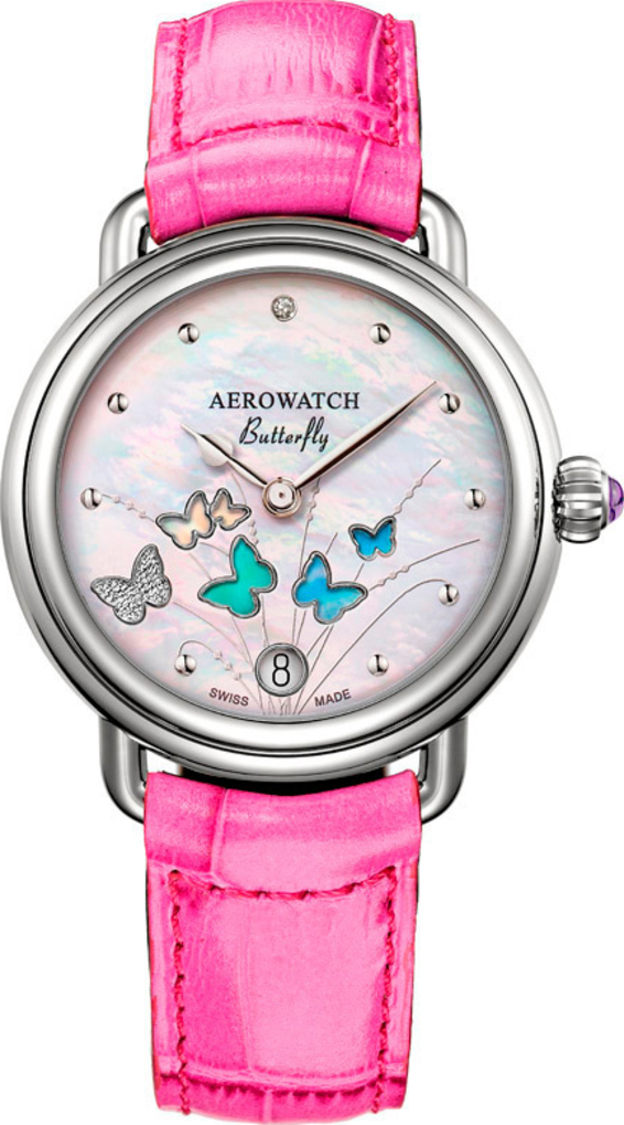 Женские часы Aerowatch 1942 44960 AA05, механизм кварцевый, циферблат белый, браслет кожа — Изображение 1