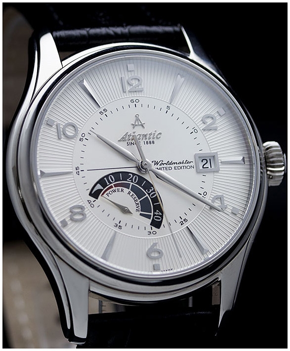 Мужские часы Atlantic Worldmaster 52755.41.25S, механизм механический с автоподзаводом, циферблат серебристый, браслет кожа — Изображение 2