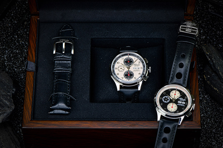 Мужские часы Atlantic Worldmaster 55852.41.63, механизм механический с автоподзаводом, циферблат черный, браслет кожа — Изображение 2
