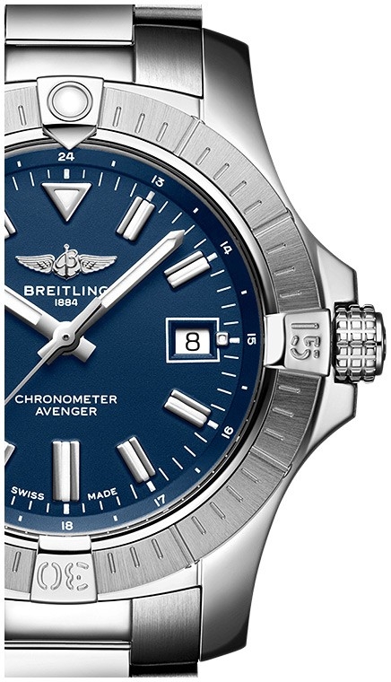 Мужские механический хронометр с автоподзаводом часы Breitling Avenger A17318101C1A1 синий нержавеющая сталь — Изображение 2