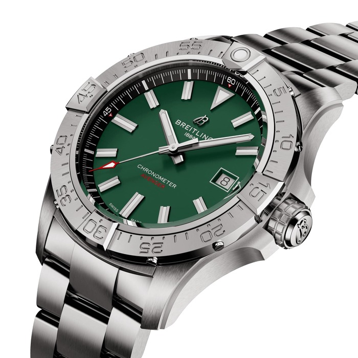 Мужские механический хронометр с автоподзаводом часы Breitling Avenger A17328101L1A1 зеленый hержавеющая сталь — Изображение 2