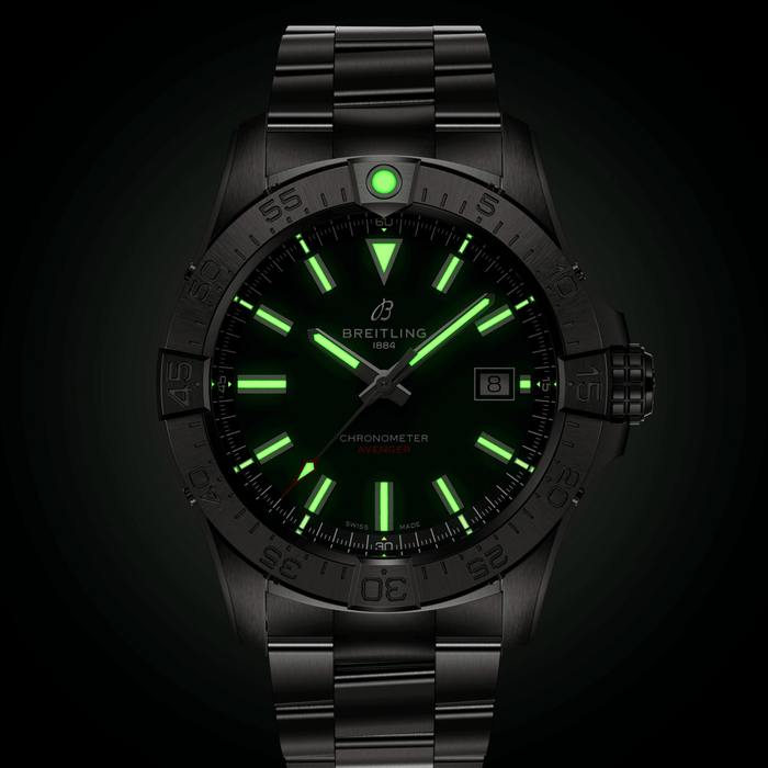 Мужские механический хронометр с автоподзаводом часы Breitling Avenger A17328101L1A1 зеленый hержавеющая сталь — Изображение 7
