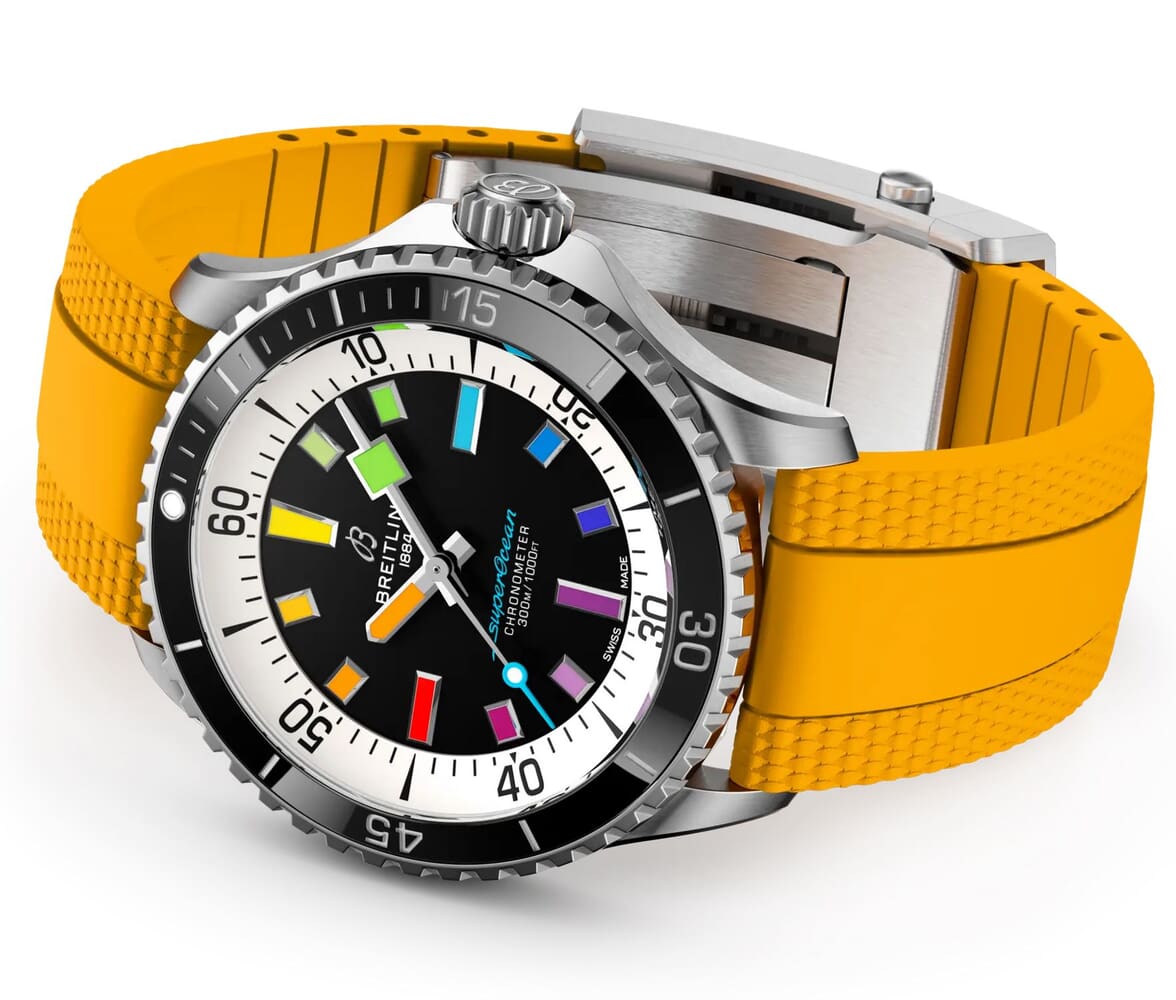Мужские механический с автоподзаводом часы Breitling Superocean A17375211B2S4 черный каучук — Изображение 3