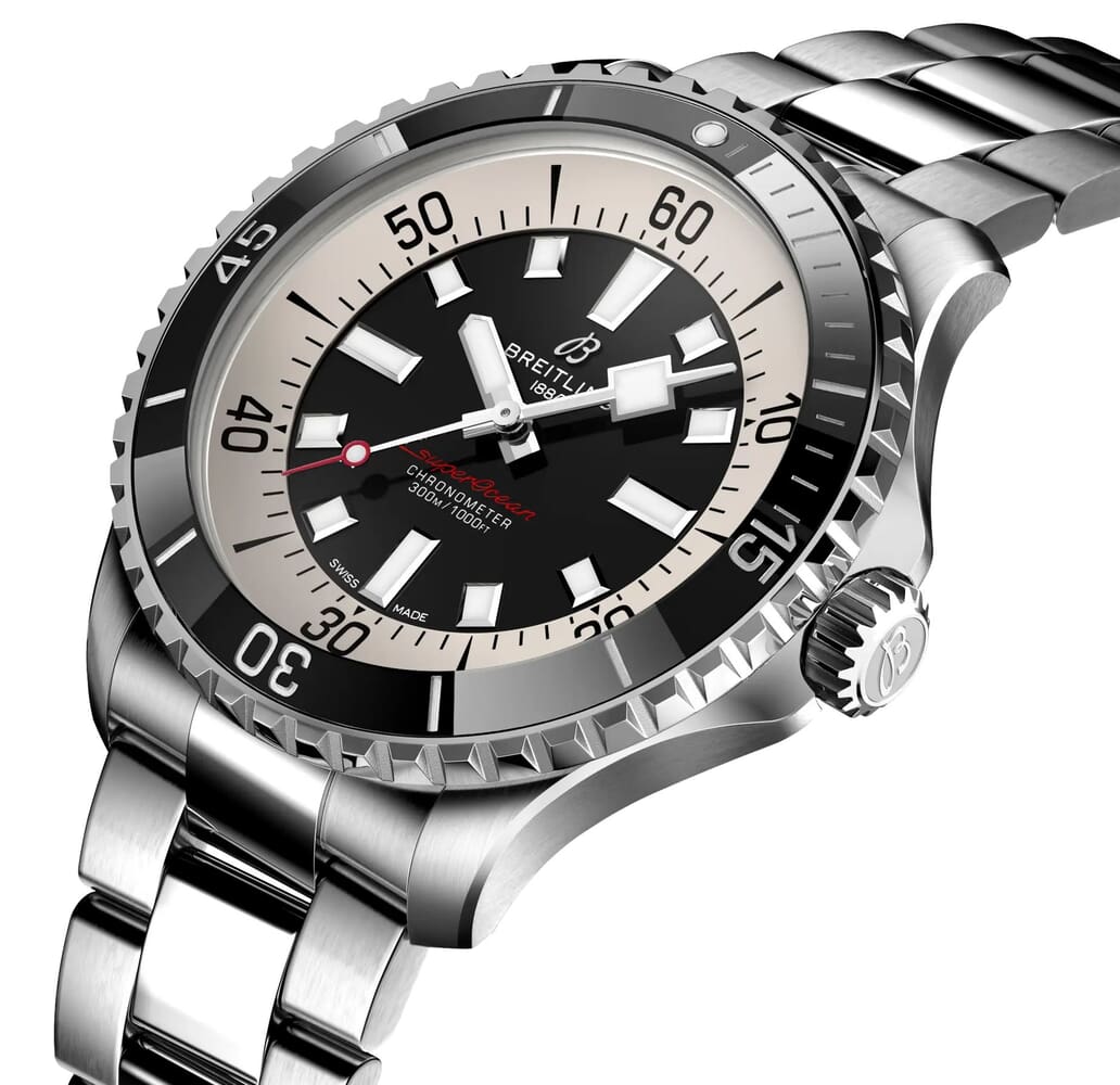 Мужские механический с автоподзаводом часы Breitling Superocean A17376211B1A1 черный нержавеющая сталь — Изображение 2