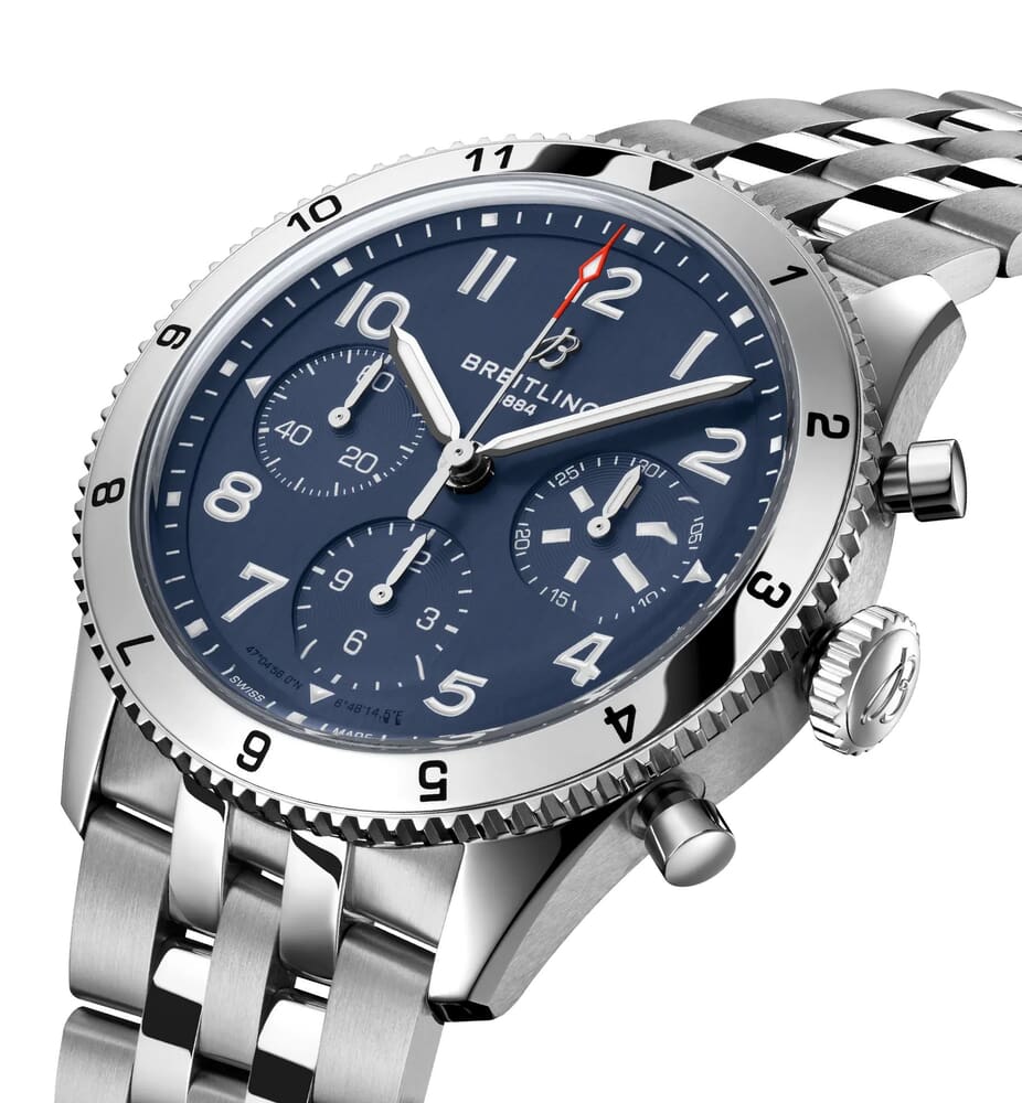 Мужские механический с автоподзаводом часы Breitling Classic AVI A233801A1C1A1 синий нержавеющая сталь — Изображение 2