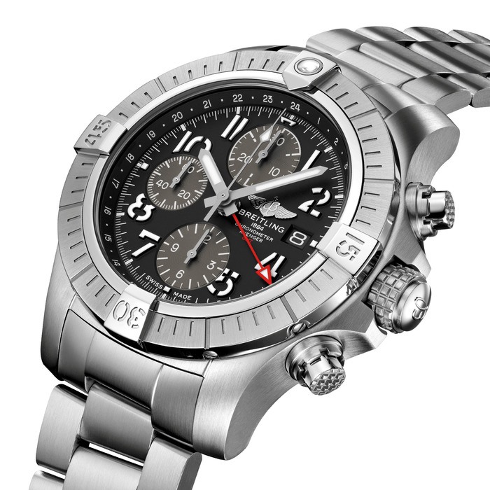 Мужские механический хронометр с автоподзаводом часы Breitling Avenger A24315101B1A1 черный hержавеющая сталь — Изображение 2