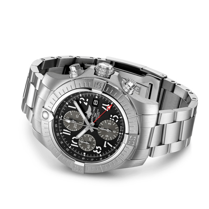 Мужские механический хронометр с автоподзаводом часы Breitling Avenger A24315101B1A1 черный hержавеющая сталь — Изображение 3