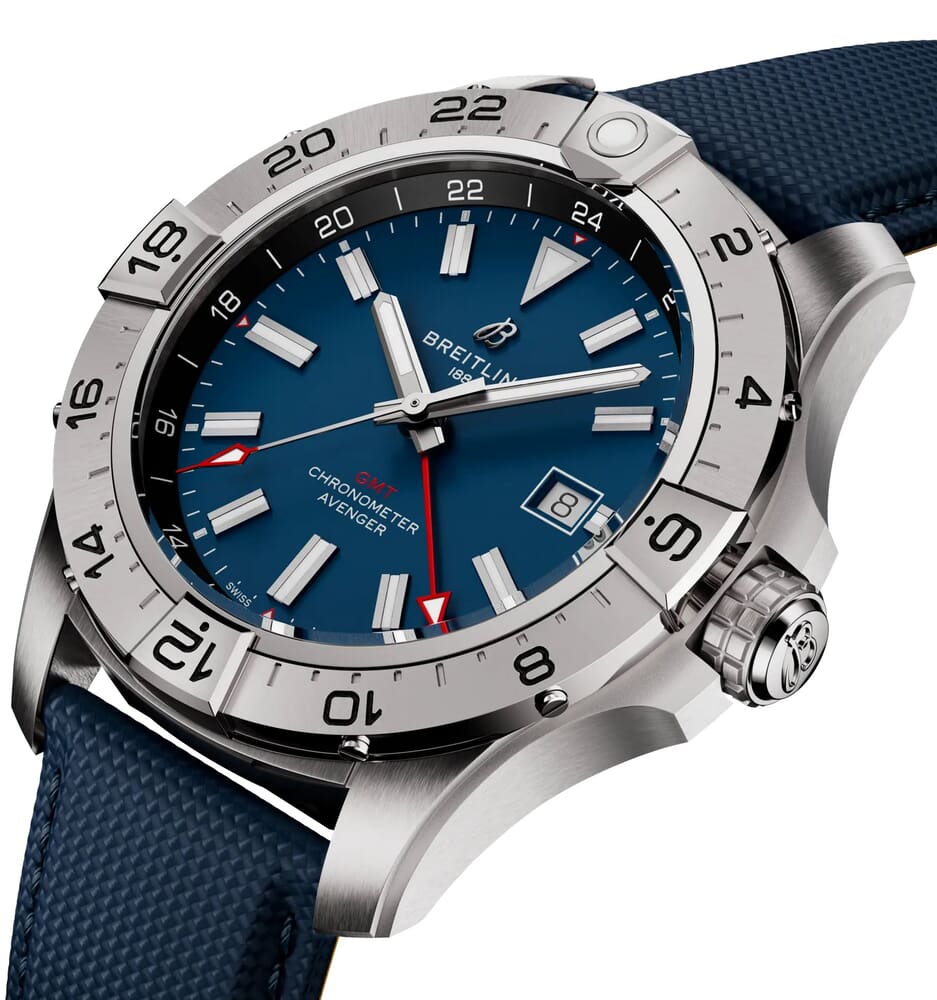 Мужские механический с автоподзаводом часы Breitling Avenger A32320101C1X1 синий текстиль — Изображение 2