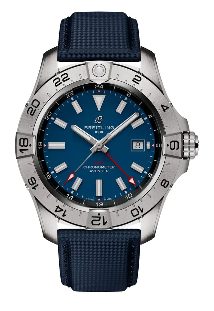 Мужские механический с автоподзаводом часы Breitling Avenger A32320101C1X1 синий текстиль — Изображение 1