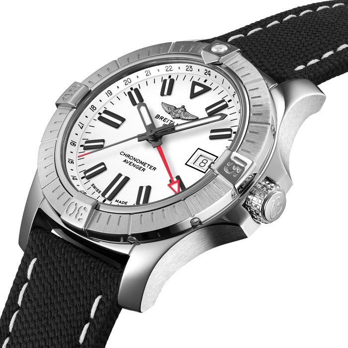 Мужские часы Breitling Avenger A32397101A1X2, механизм механический хронометр с автоподзаводом, циферблат белый, браслет кожа — Изображение 2