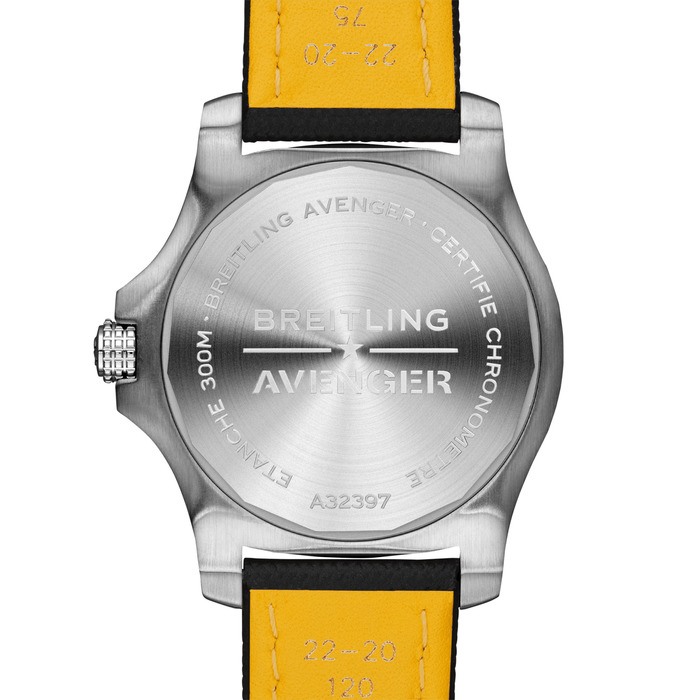 Мужские часы Breitling Avenger A32397101A1X2, механизм механический хронометр с автоподзаводом, циферблат белый, браслет кожа — Изображение 5