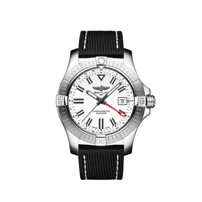 Мужские часы Breitling Avenger A32397101A1X2, механизм механический хронометр с автоподзаводом, циферблат белый, браслет кожа — Изображение 1