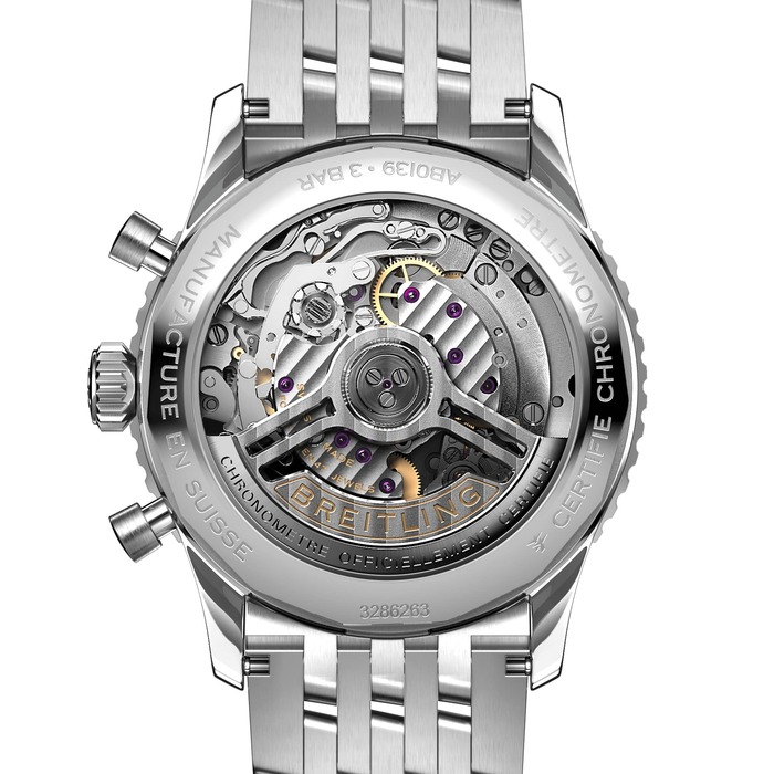 Мужские механический хронограф с автоподзаводом часы Breitling Navitimer AB0139241C1A1 синий hержавеющая сталь — Изображение 4