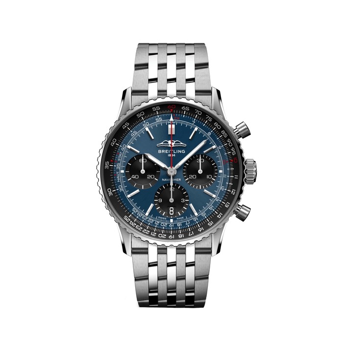 Мужские механический хронограф с автоподзаводом часы Breitling Navitimer AB0139241C1A1 синий hержавеющая сталь — Изображение 1