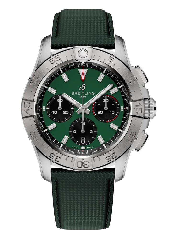 Мужские механический с автоподзаводом часы Breitling Avenger AB0146101L1X1 зеленый текстиль — Изображение 1
