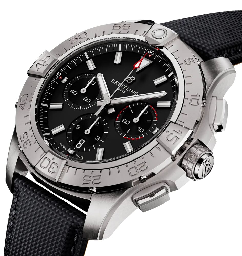 Мужские механический с автоподзаводом часы Breitling Avenger AB0147101B1X1 черный текстиль — Изображение 2