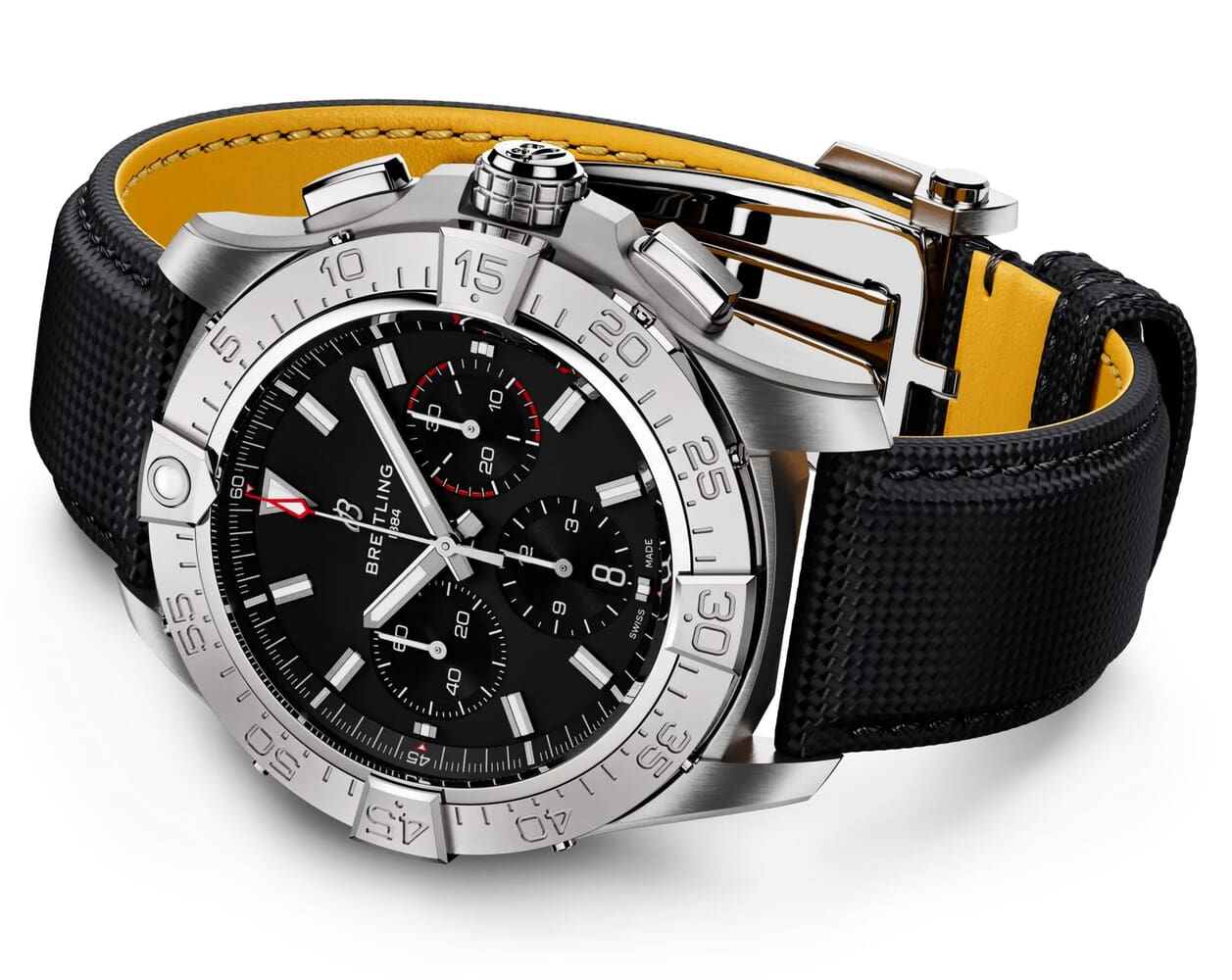 Мужские механический с автоподзаводом часы Breitling Avenger AB0147101B1X1 черный текстиль — Изображение 3