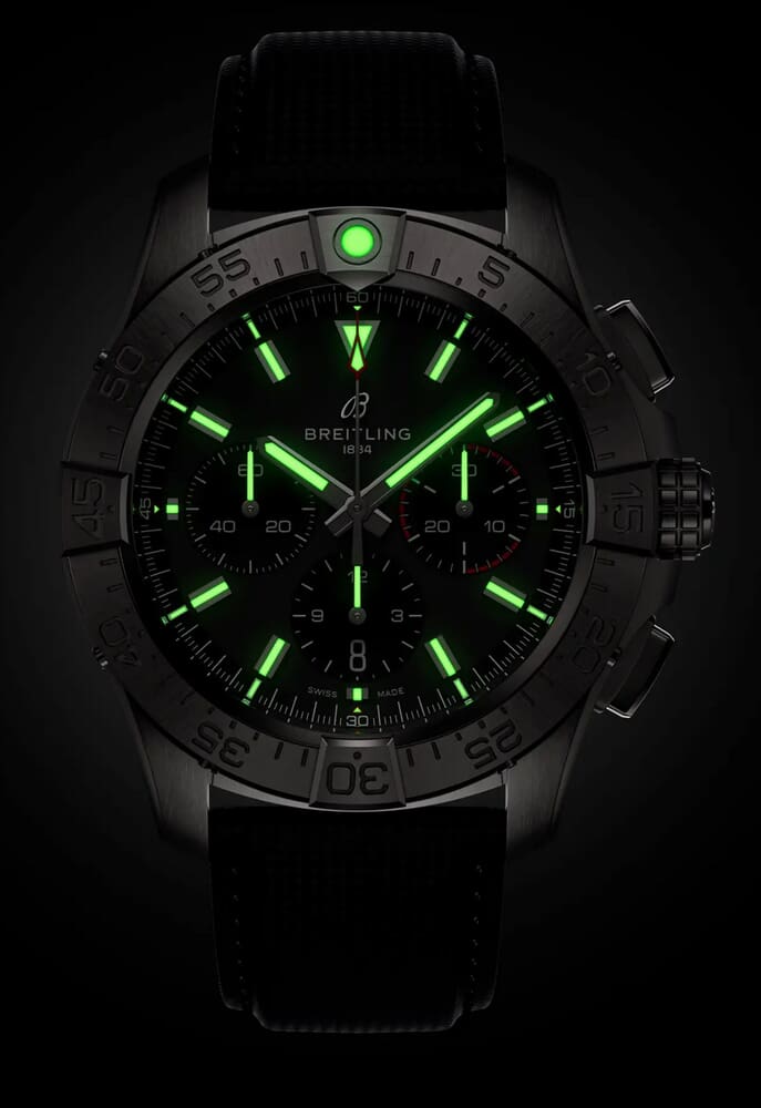 Мужские механический с автоподзаводом часы Breitling Avenger AB0147101B1X1 черный текстиль — Изображение 6