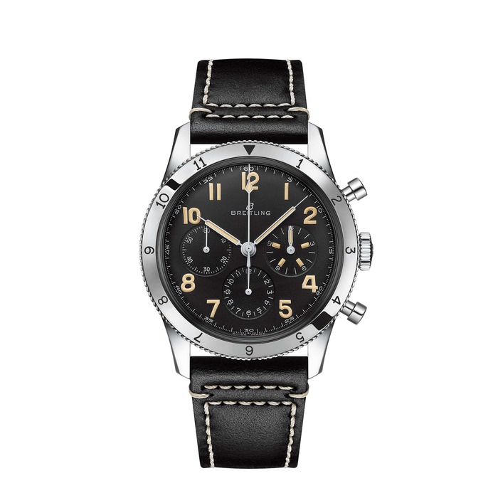 Мужские механический хронометр с ручным подзаводом часы Breitling Classic AVI AB0920131B1X1 черный кожа — Изображение 1