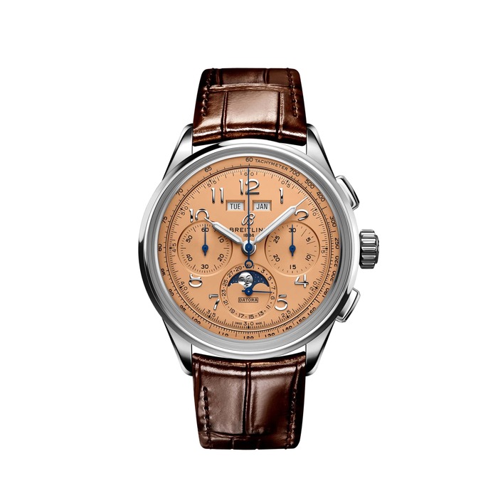 Мужские механический хронометр с автоподзаводом часы Breitling Premier AB2510201K1P1 медный кожа аллигатора — Изображение 1