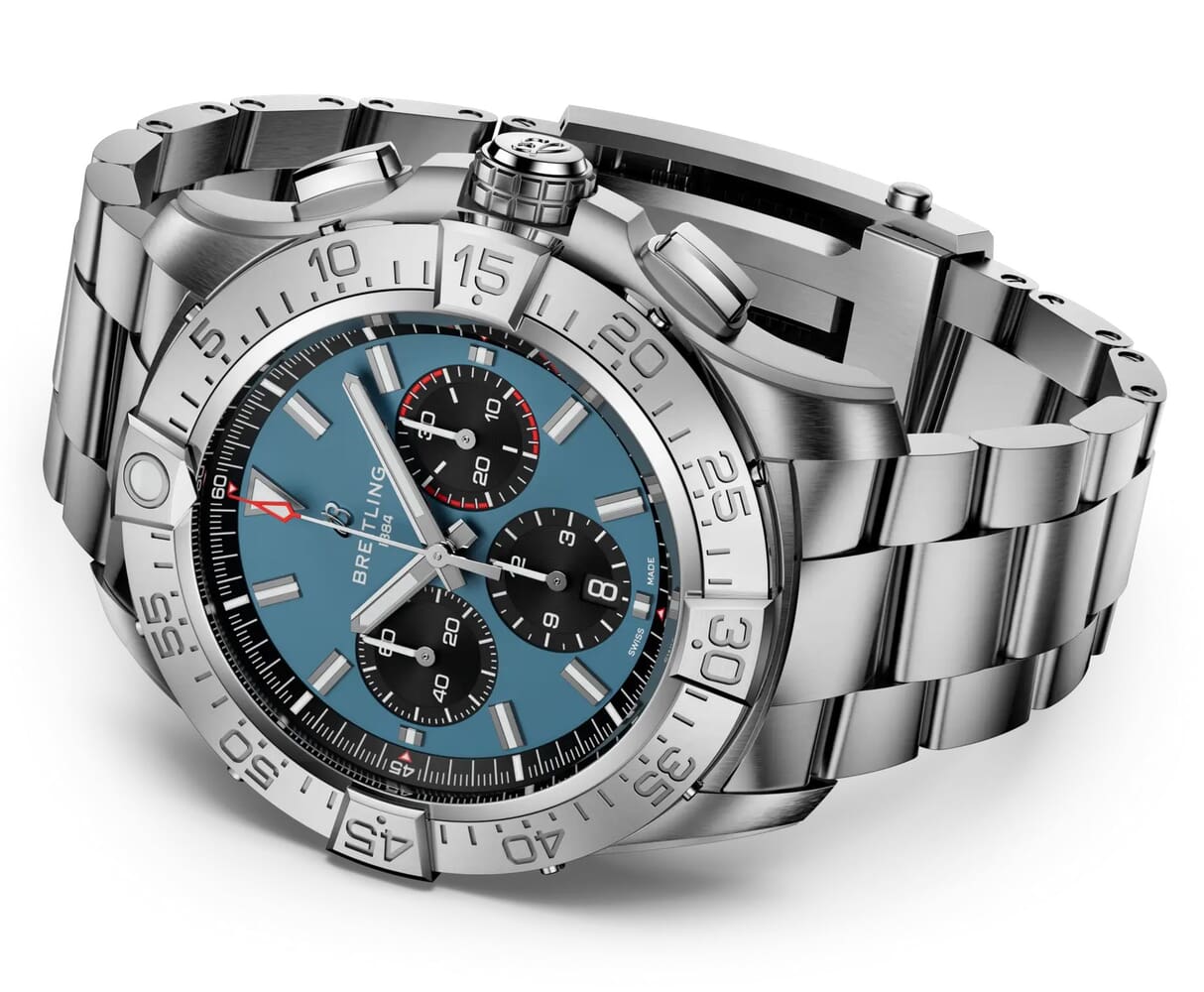 Мужские механический с автоподзаводом часы Breitling Avenger EB0148101C1E1 синий титан — Изображение 3