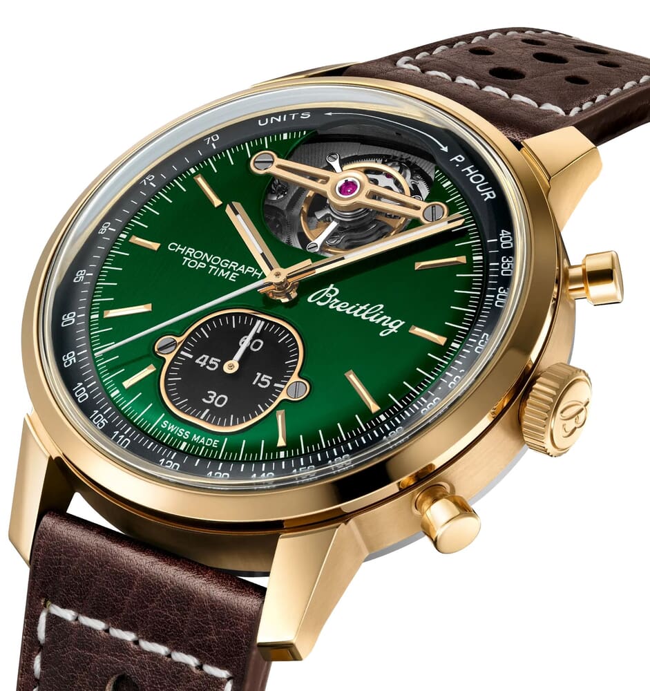 Мужские механический с автоподзаводом часы Breitling Top Time NB21251A1L1X1 зеленый кожа — Изображение 2