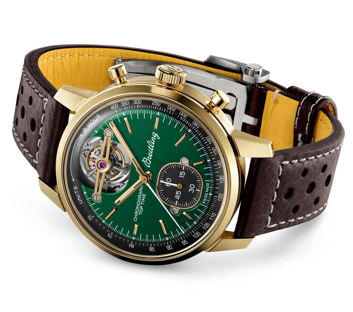 Мужские механический с автоподзаводом часы Breitling Top Time NB21251A1L1X1 зеленый кожа — Изображение 3