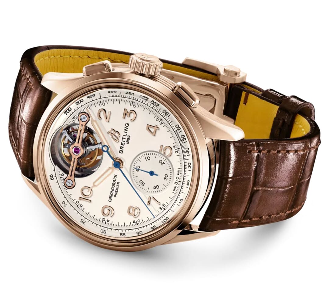 Мужские механический с автоподзаводом часы Breitling Premier RB2120211G1P1 белый кожа аллигатора — Изображение 2