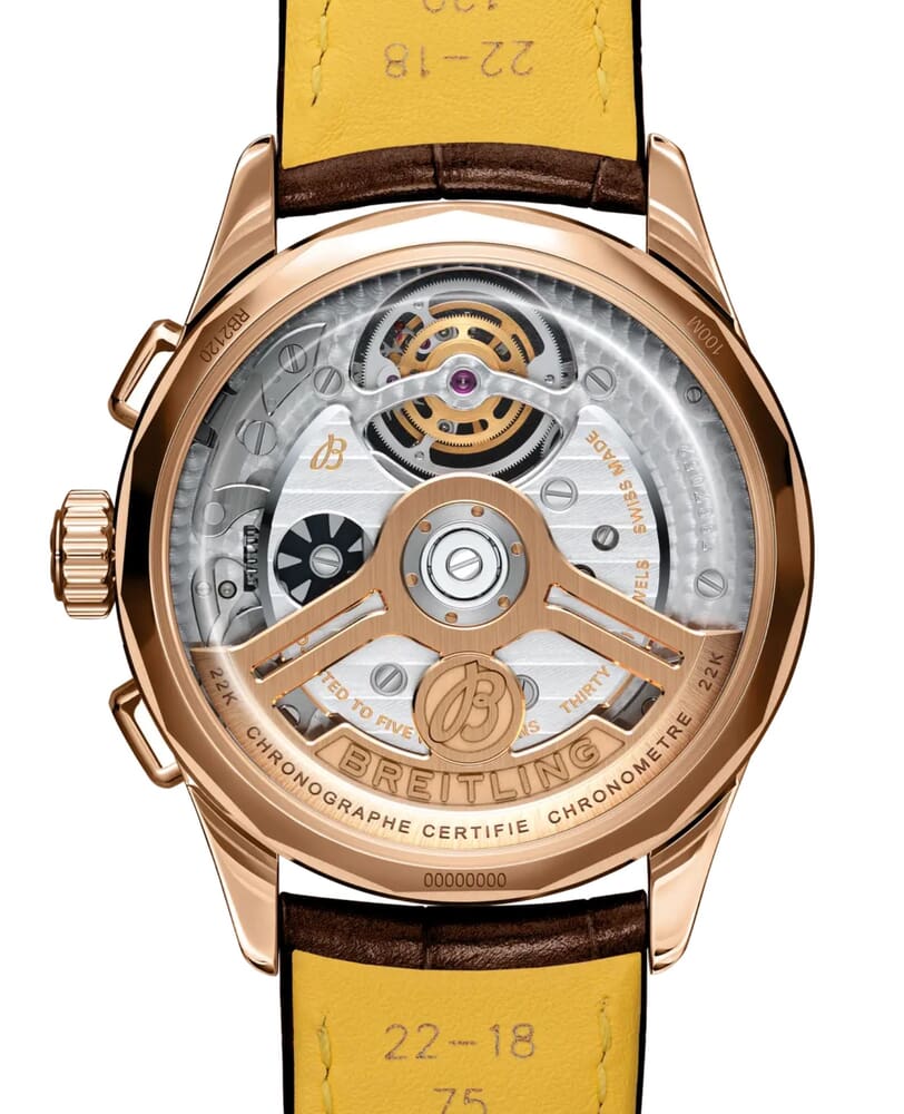 Мужские механический с автоподзаводом часы Breitling Premier RB2120211G1P1 белый кожа аллигатора — Изображение 3