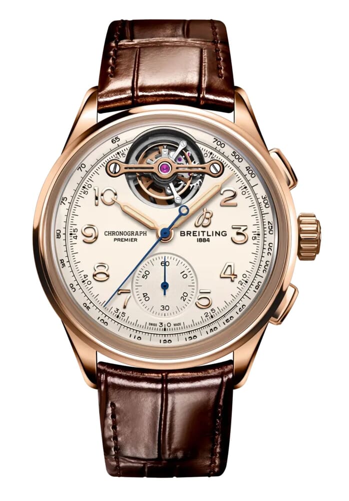 Мужские механический с автоподзаводом часы Breitling Premier RB2120211G1P1 белый кожа аллигатора — Изображение 1
