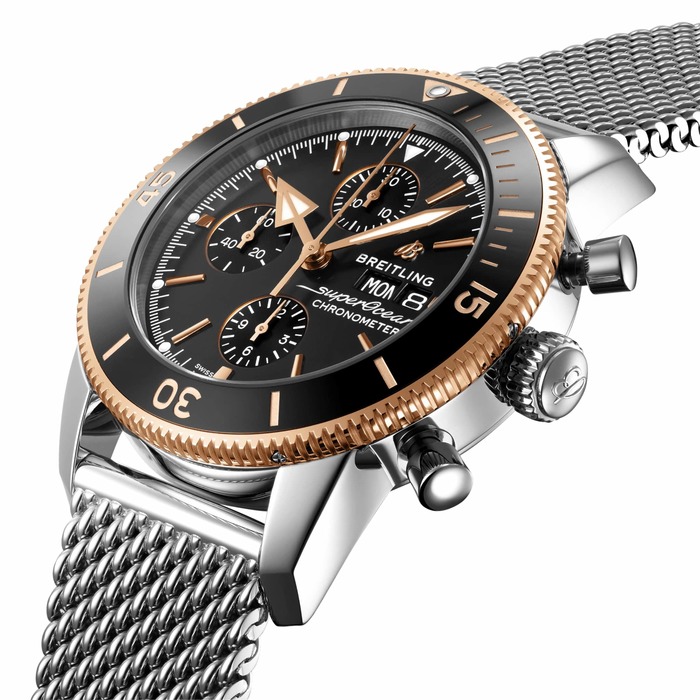 Мужские механический хронометр с автоподзаводом часы Breitling Superocean Heritage U13313121B1A1 черный hержавеющая сталь — Изображение 2