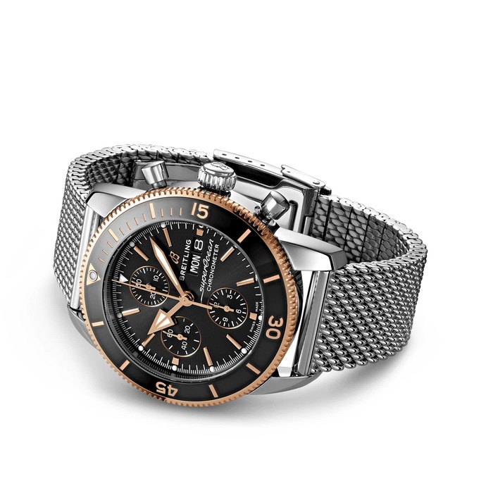 Мужские механический хронометр с автоподзаводом часы Breitling Superocean Heritage U13313121B1A1 черный hержавеющая сталь — Изображение 3
