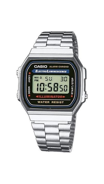 Мужские часы Casio Vintage A168WA-1, механизм электронные, циферблат , браслет сталь — Изображение 1
