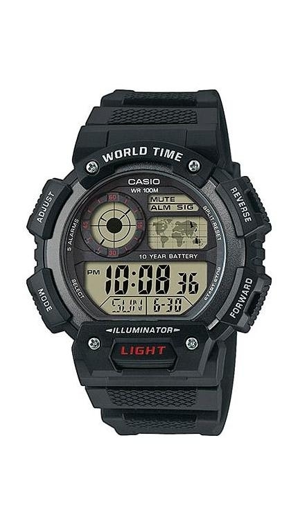 Мужские часы Casio Standart Digital AE-1400WH-1A, механизм электронный, циферблат , браслет пластик — Изображение 1