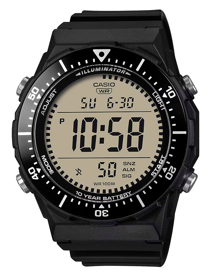 Мужские часы Casio Casio Collection AE-1700H-1A, механизм кварцевый хронограф, циферблат серый, браслет пластик — Изображение 1