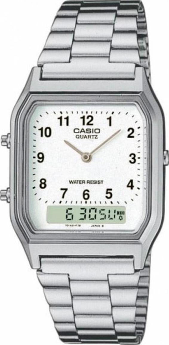 Мужские часы Casio Standart Combi AQ-230A-7B, механизм кварцевый, циферблат , браслет сталь — Изображение 1