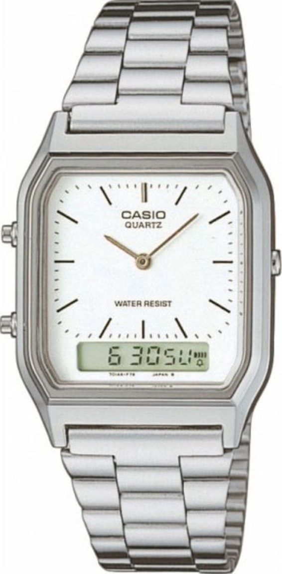 Мужские часы Casio Standart Combi AQ-230A-7D, механизм кварцевый, циферблат , браслет сталь — Изображение 1
