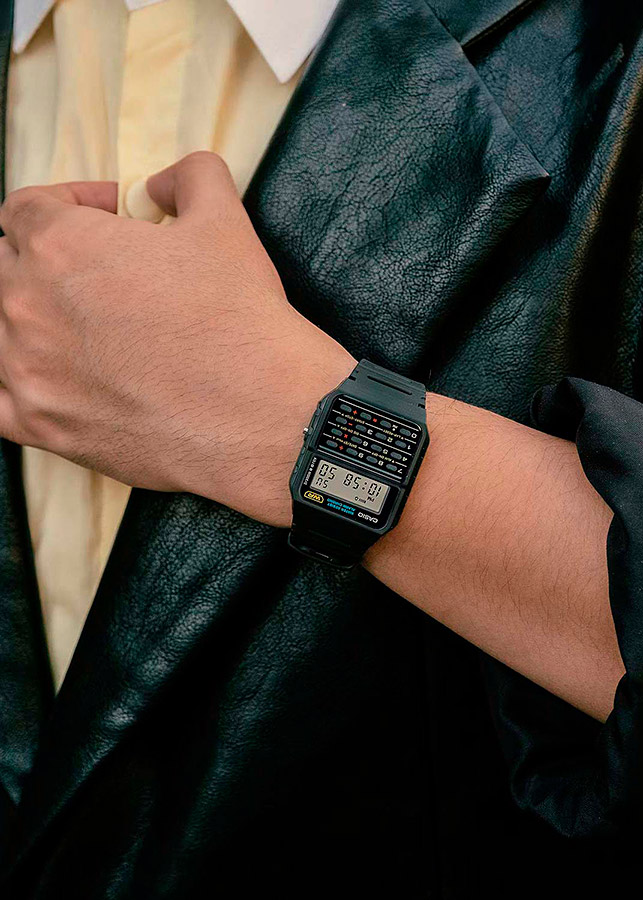 Унисекс часы Casio Vintage CA-53W-1, механизм электронный, циферблат серый, браслет пластик — Изображение 2