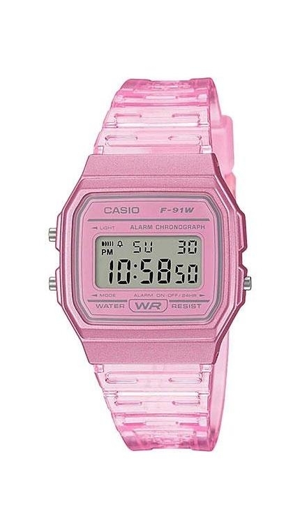 Женские часы Casio Casio Collection F-91WS-4, механизм электронные, циферблат , браслет пластик — Изображение 1
