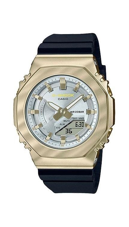 Женские часы Casio G-Shock GM-S2100BC-1A, механизм кварцевый + электронный, циферблат , браслет пластиковый ремешок — Изображение 1
