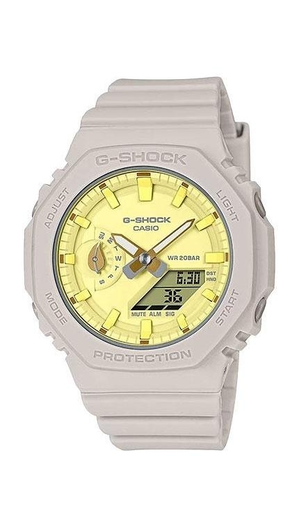Женские часы Casio G-Shock GMA-S2100NC-4A, механизм кварцевый + электронный, циферблат , браслет пластиковый ремешок — Изображение 1