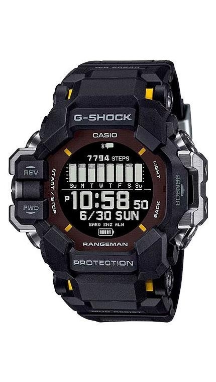 Мужские часы Casio G-Shock GPR-H1000-1, механизм электронные, циферблат , браслет пластиковый ремешок — Изображение 1