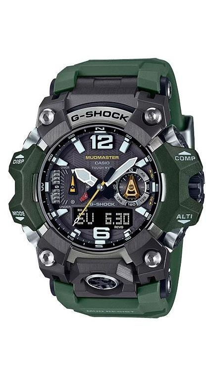 Мужские часы Casio G-Shock GWG-B1000-3A, механизм кварцевый + электронный, циферблат , браслет пластиковый ремешок — Изображение 1