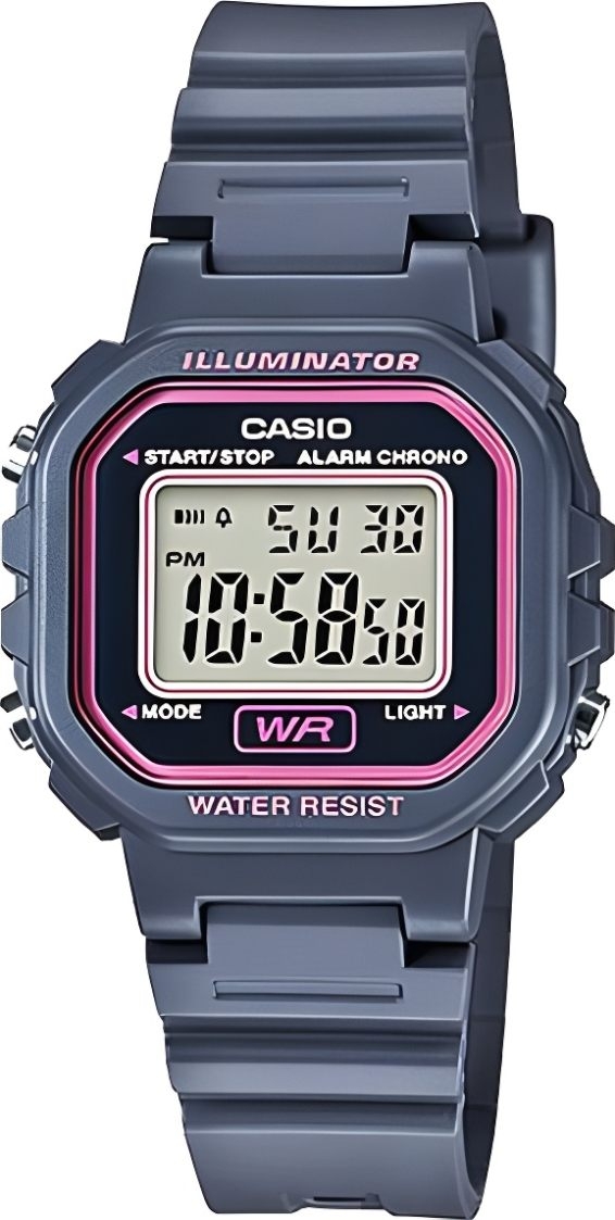 Унисекс часы Casio Casio Collection LA-20WH-8A, механизм кварцевый, циферблат серый, браслет пластиковый — Изображение 1