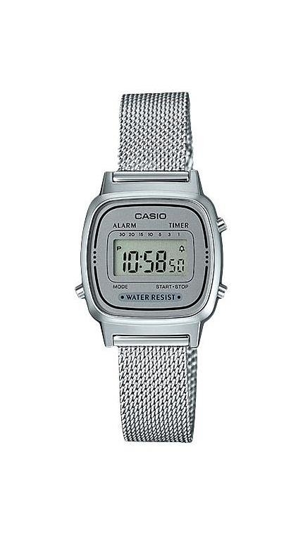 Женские часы Casio Standart Digital LA-670WEM-7E, механизм кварцевый, циферблат , браслет сталь — Изображение 1