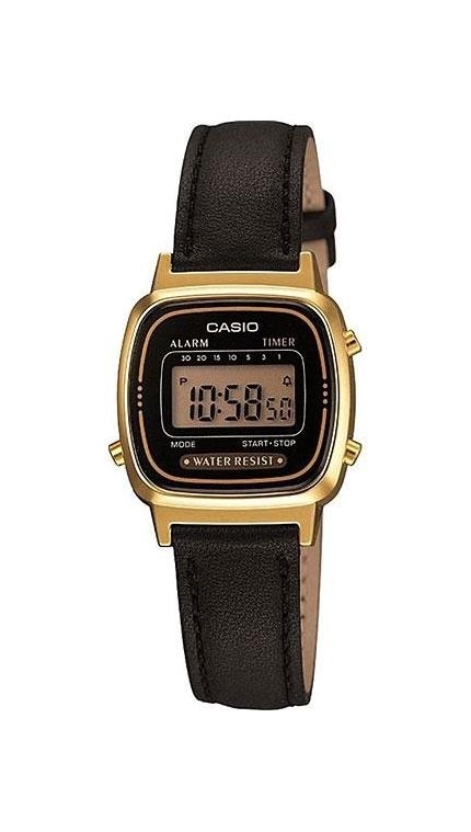 Женские часы Casio Vintage LA670WEGL-1E, механизм электронные, циферблат , браслет кожа — Изображение 1