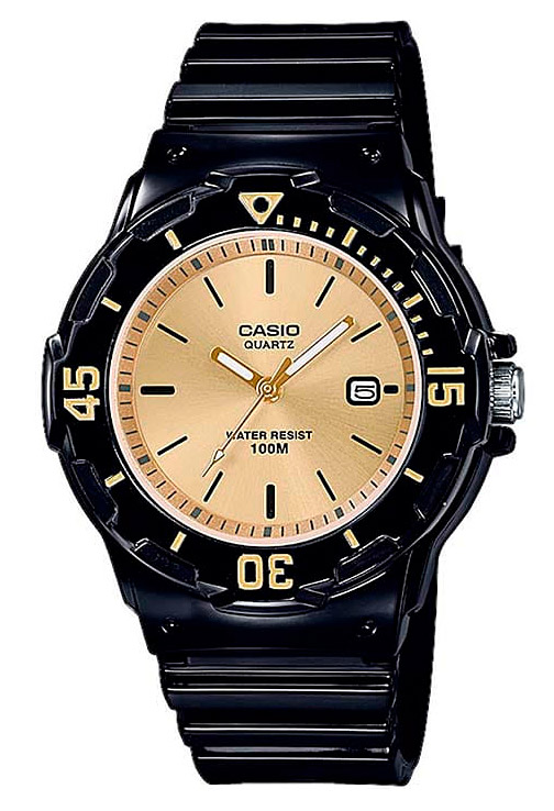 Женские часы Casio Casio Collection LRW-200H-9E, механизм кварцевый, циферблат золотистый, браслет пластик — Изображение 1